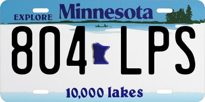 MN license plate 804LPS