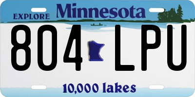 MN license plate 804LPU