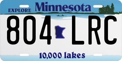 MN license plate 804LRC