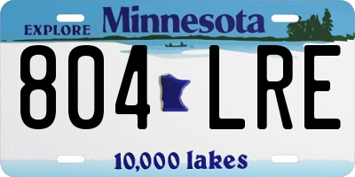 MN license plate 804LRE