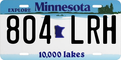 MN license plate 804LRH