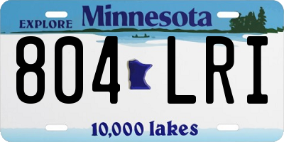 MN license plate 804LRI