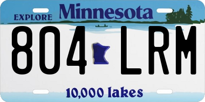 MN license plate 804LRM