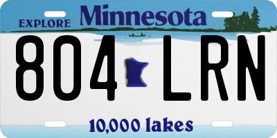 MN license plate 804LRN