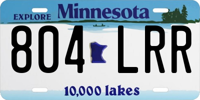 MN license plate 804LRR