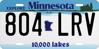 MN license plate 804LRV