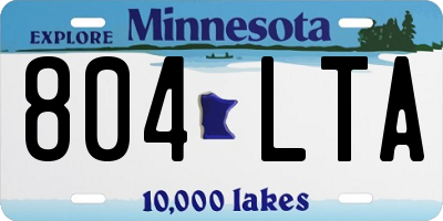 MN license plate 804LTA