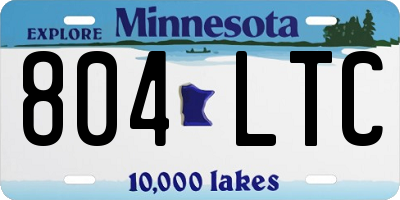 MN license plate 804LTC