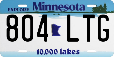 MN license plate 804LTG