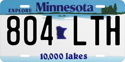 MN license plate 804LTH