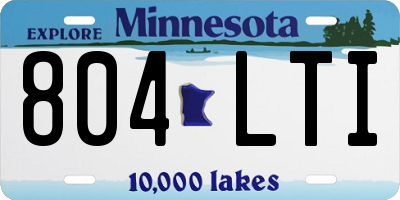 MN license plate 804LTI