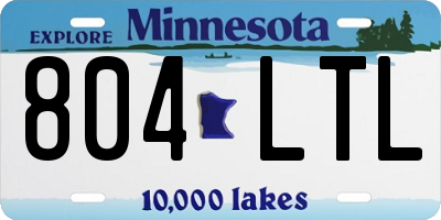 MN license plate 804LTL
