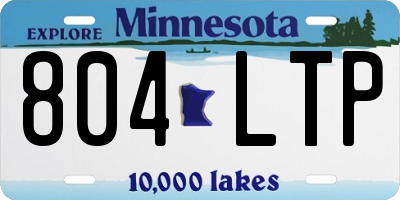 MN license plate 804LTP