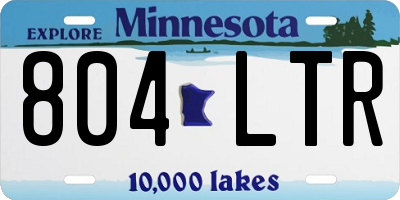 MN license plate 804LTR