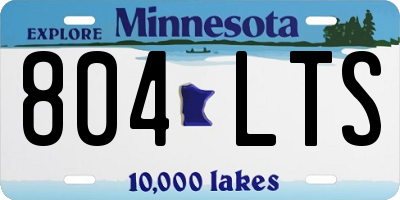MN license plate 804LTS