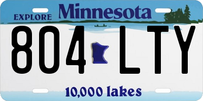 MN license plate 804LTY