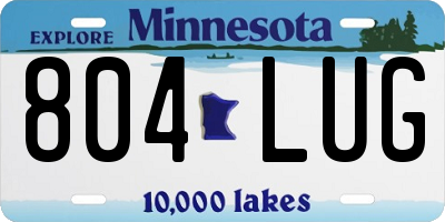 MN license plate 804LUG