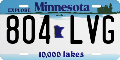 MN license plate 804LVG