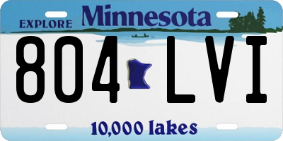 MN license plate 804LVI