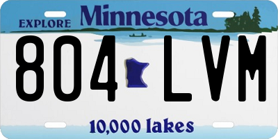 MN license plate 804LVM