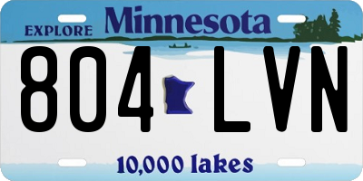MN license plate 804LVN