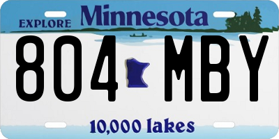 MN license plate 804MBY