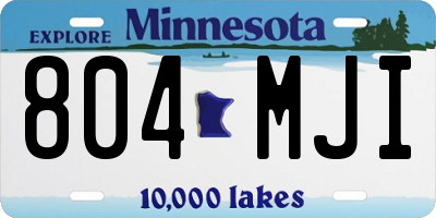 MN license plate 804MJI