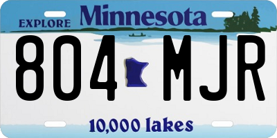 MN license plate 804MJR
