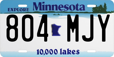 MN license plate 804MJY