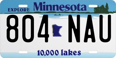 MN license plate 804NAU