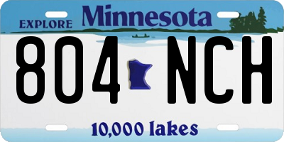 MN license plate 804NCH