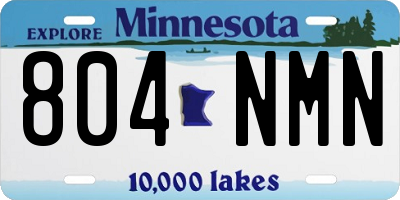 MN license plate 804NMN