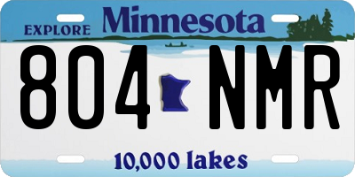MN license plate 804NMR