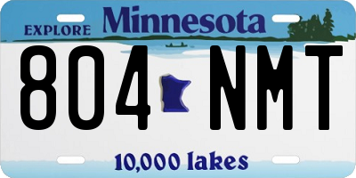 MN license plate 804NMT