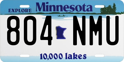 MN license plate 804NMU