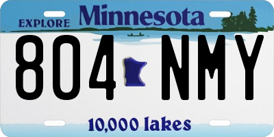 MN license plate 804NMY