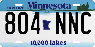 MN license plate 804NNC