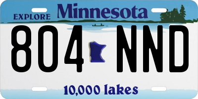 MN license plate 804NND