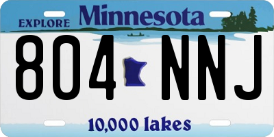 MN license plate 804NNJ