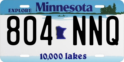 MN license plate 804NNQ