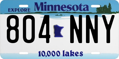 MN license plate 804NNY