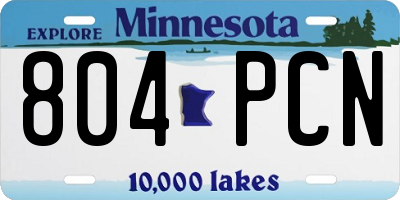 MN license plate 804PCN