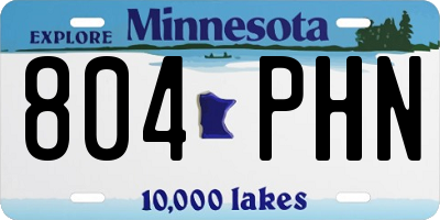 MN license plate 804PHN