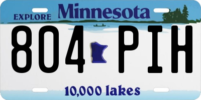 MN license plate 804PIH
