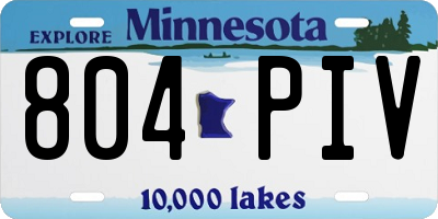 MN license plate 804PIV