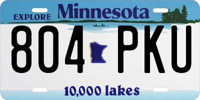 MN license plate 804PKU