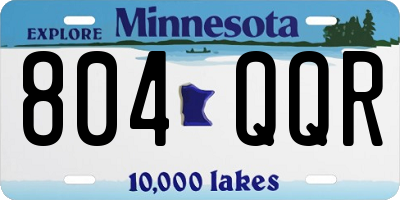MN license plate 804QQR