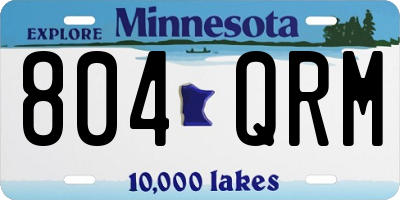 MN license plate 804QRM