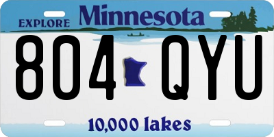 MN license plate 804QYU