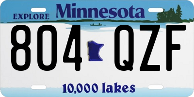 MN license plate 804QZF